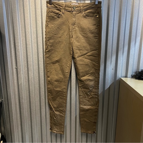 PAIGE HOXTON ULTRA SKINNY JEANS with ankle zippers in brown beige women’s 28 - Picture 10 of 13